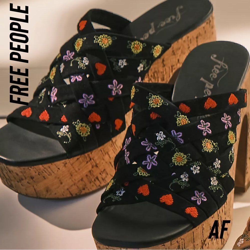 FREE PEOPLE LISBON PLATFORM MULES SIZE 39 NWT - Picture 5 of 16